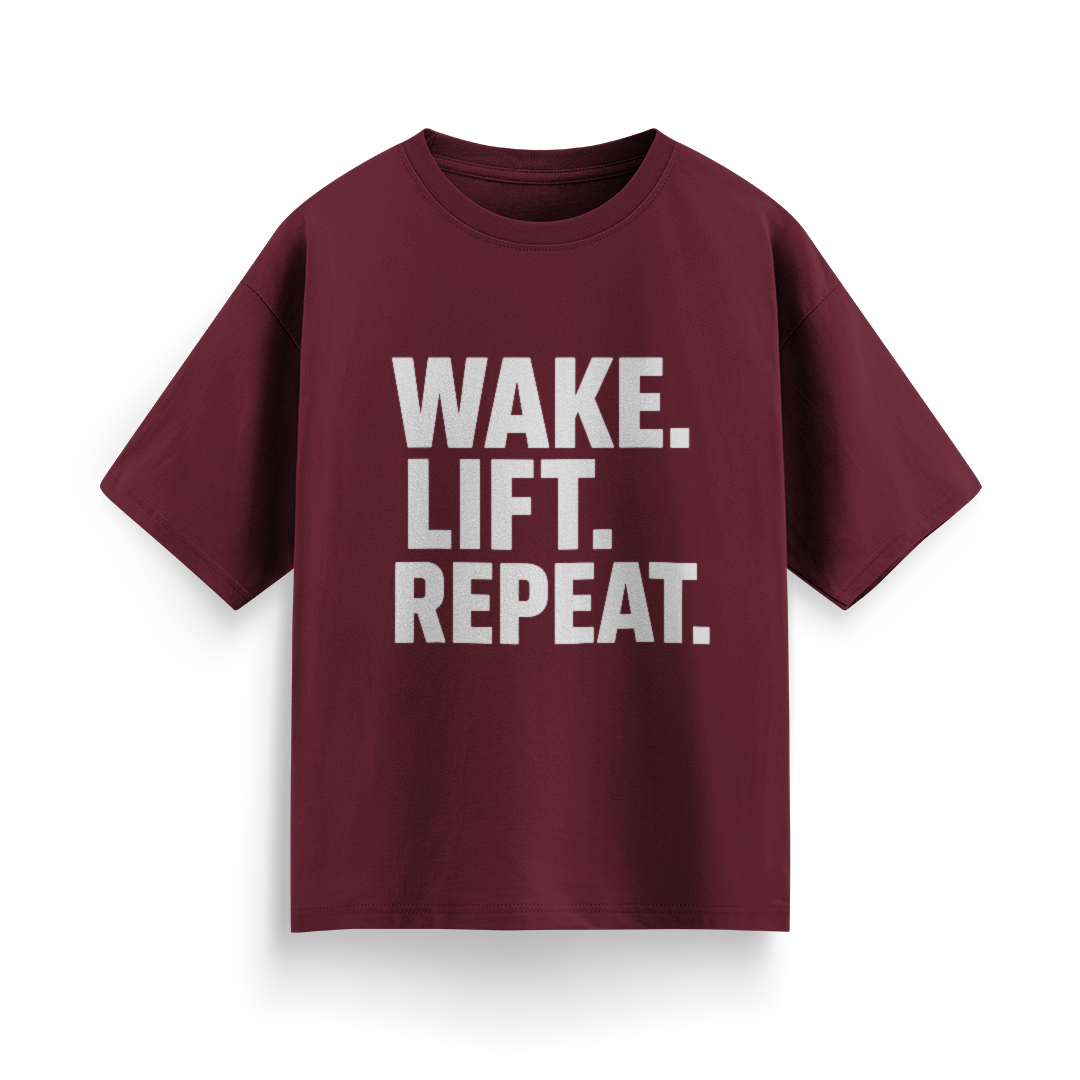 Wake, Lift, Repeat Oversized T-Shirt