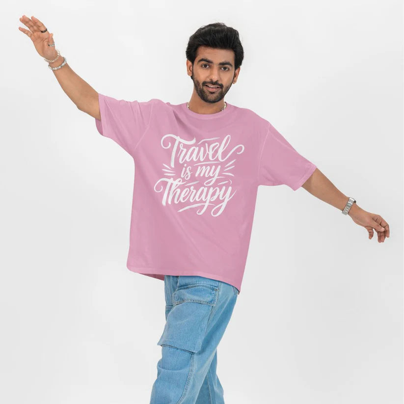 Travel is My Therapy Unisex Oversized T-Shirt