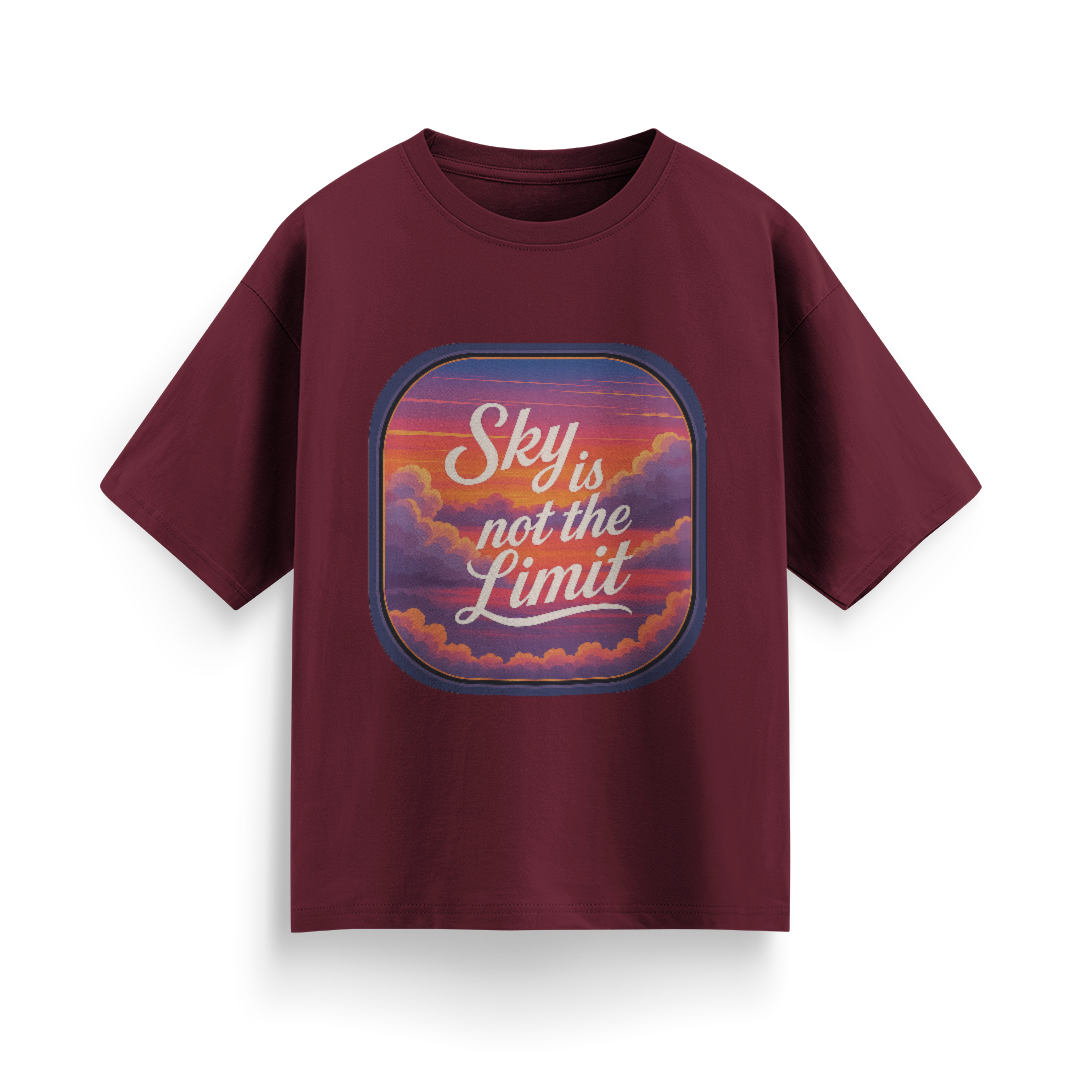 Sky is Not the Limit Unisex Oversized T-shirt