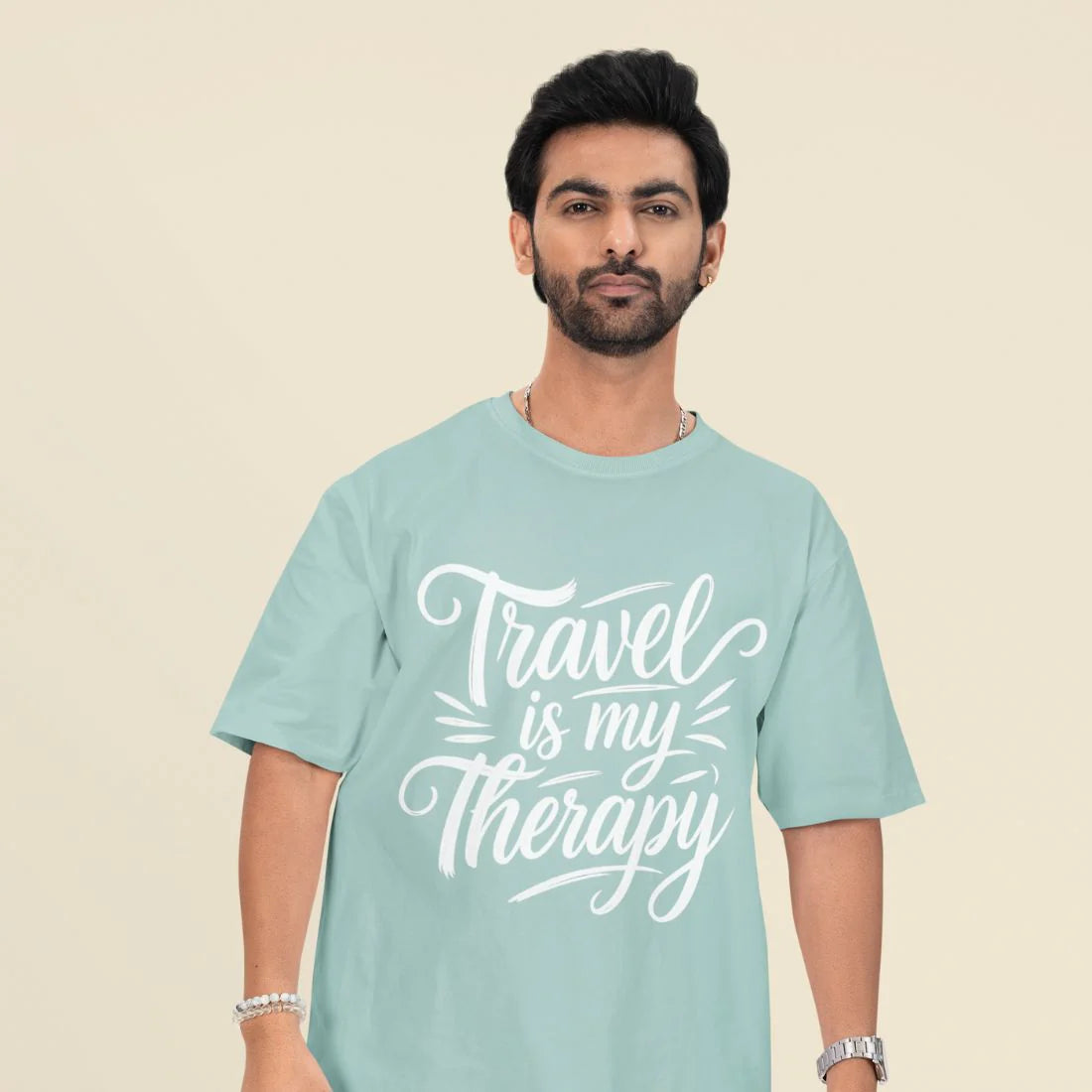 Travel is My Therapy Unisex Oversized T-Shirt