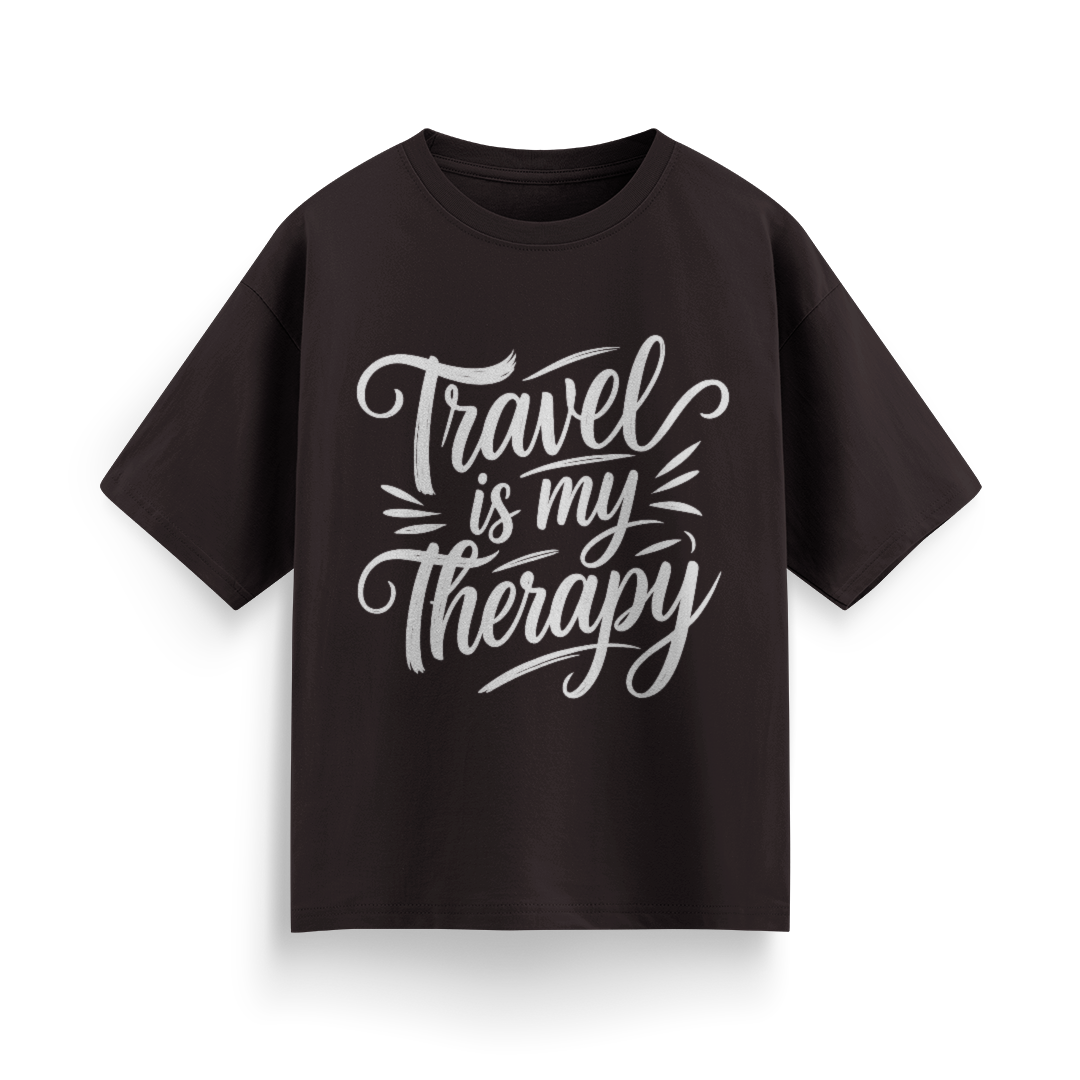 Travel is My Therapy Unisex Oversized T-Shirt