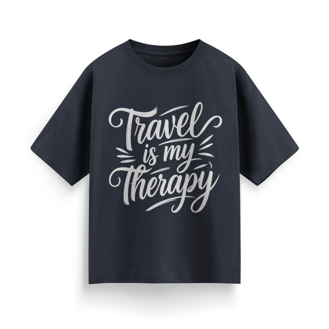 Travel is My Therapy Unisex Oversized T-Shirt