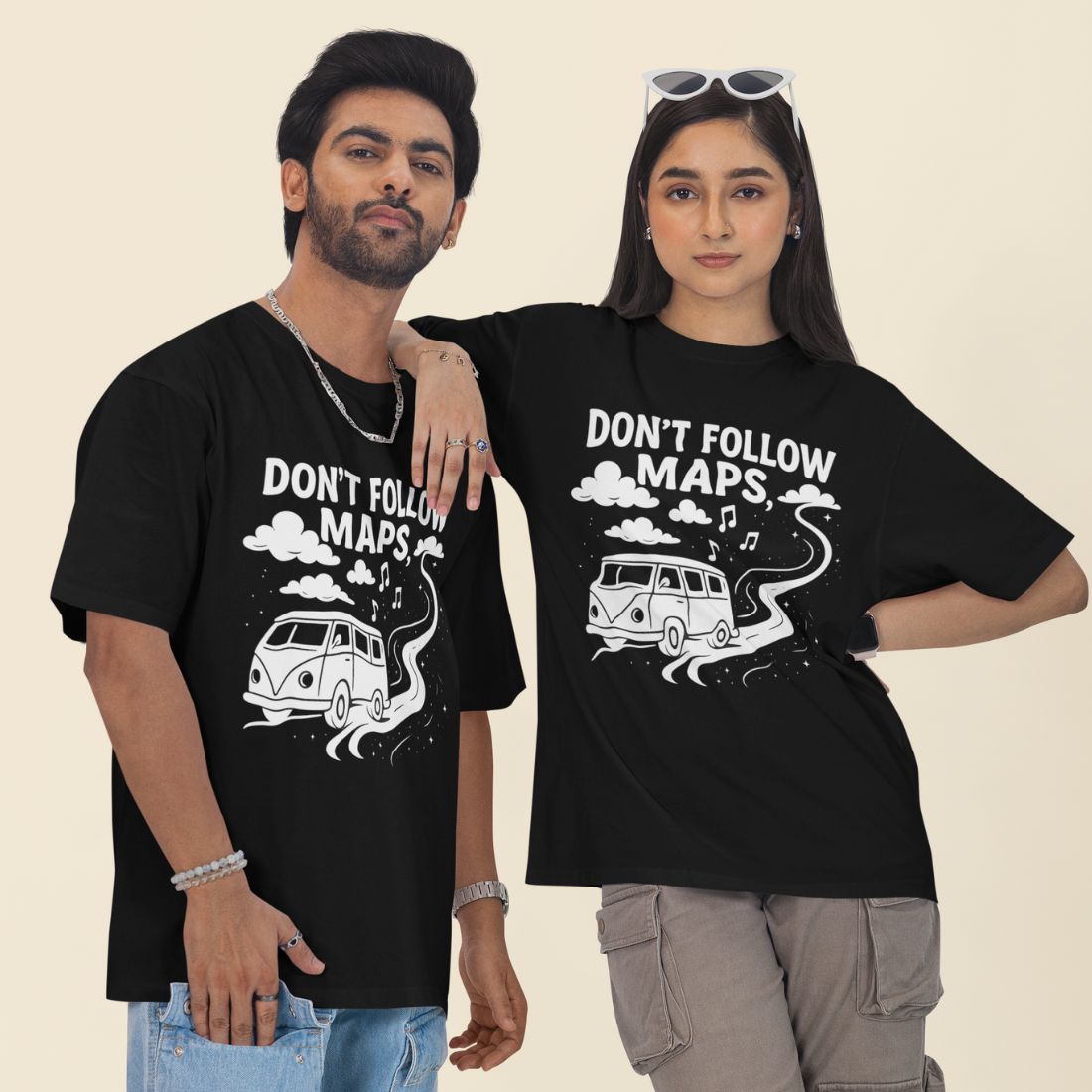 Don’t Follow Maps Unisex Oversized T-Shirt