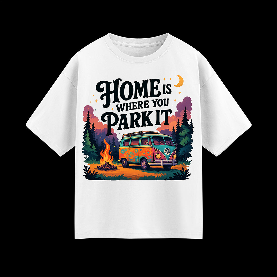 Home is Where You Park It Unisex Oversized T-Shirt