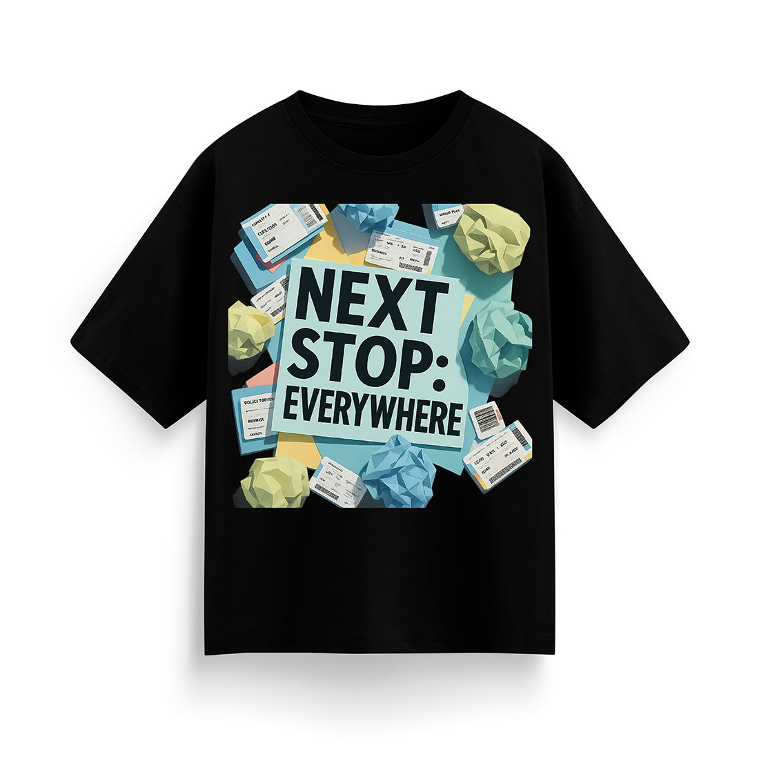 Next Stop: Everywhere Unisex Oversized T-Shirt