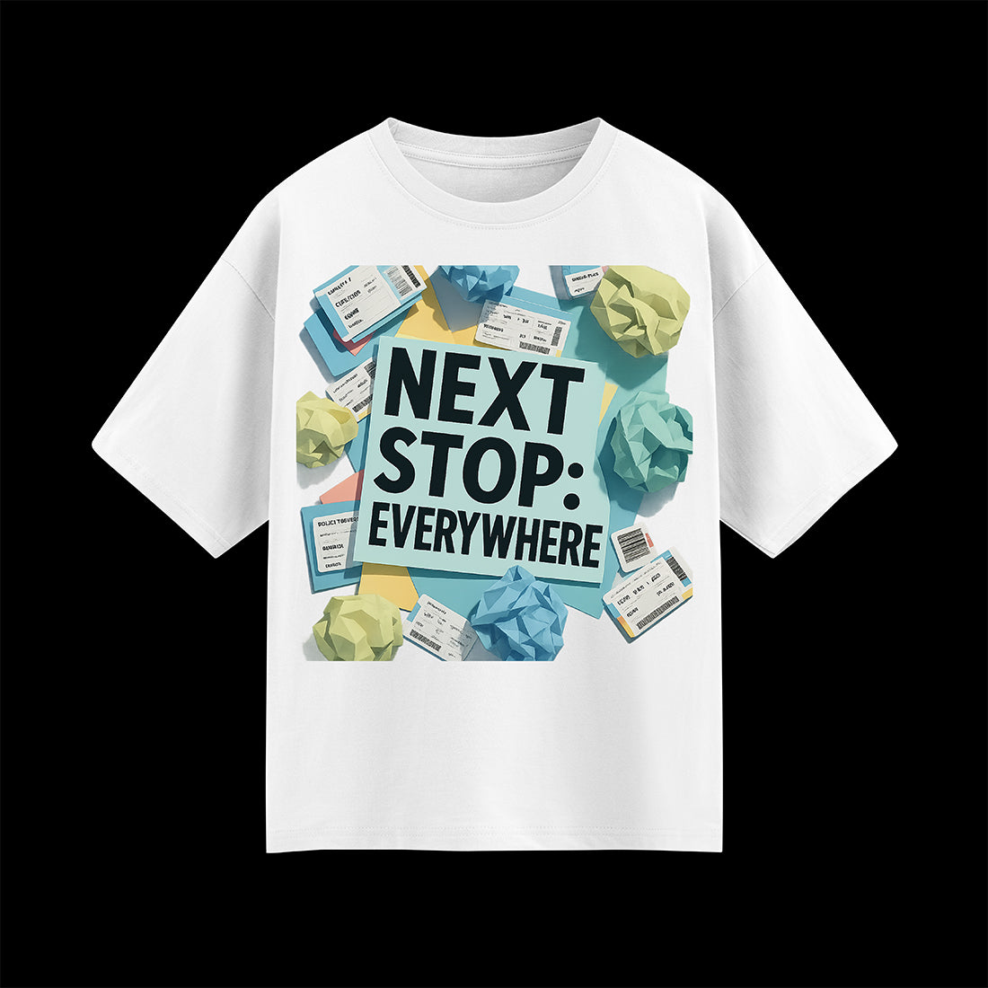 Next Stop: Everywhere Unisex Oversized T-Shirt