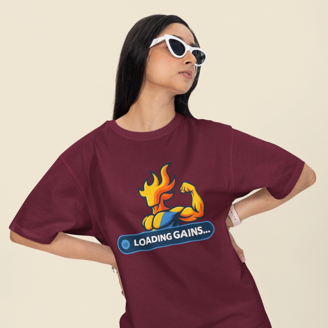 Loading Gains Unisex Oversized T-Shirt