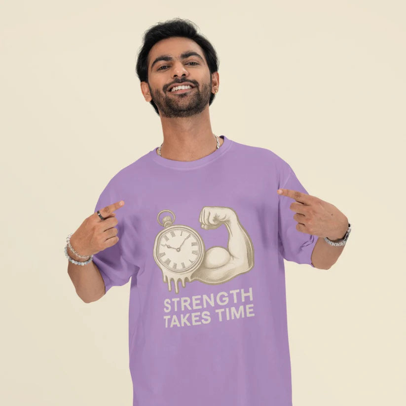 Strength Takes Time Unisex Oversized T-Shirt