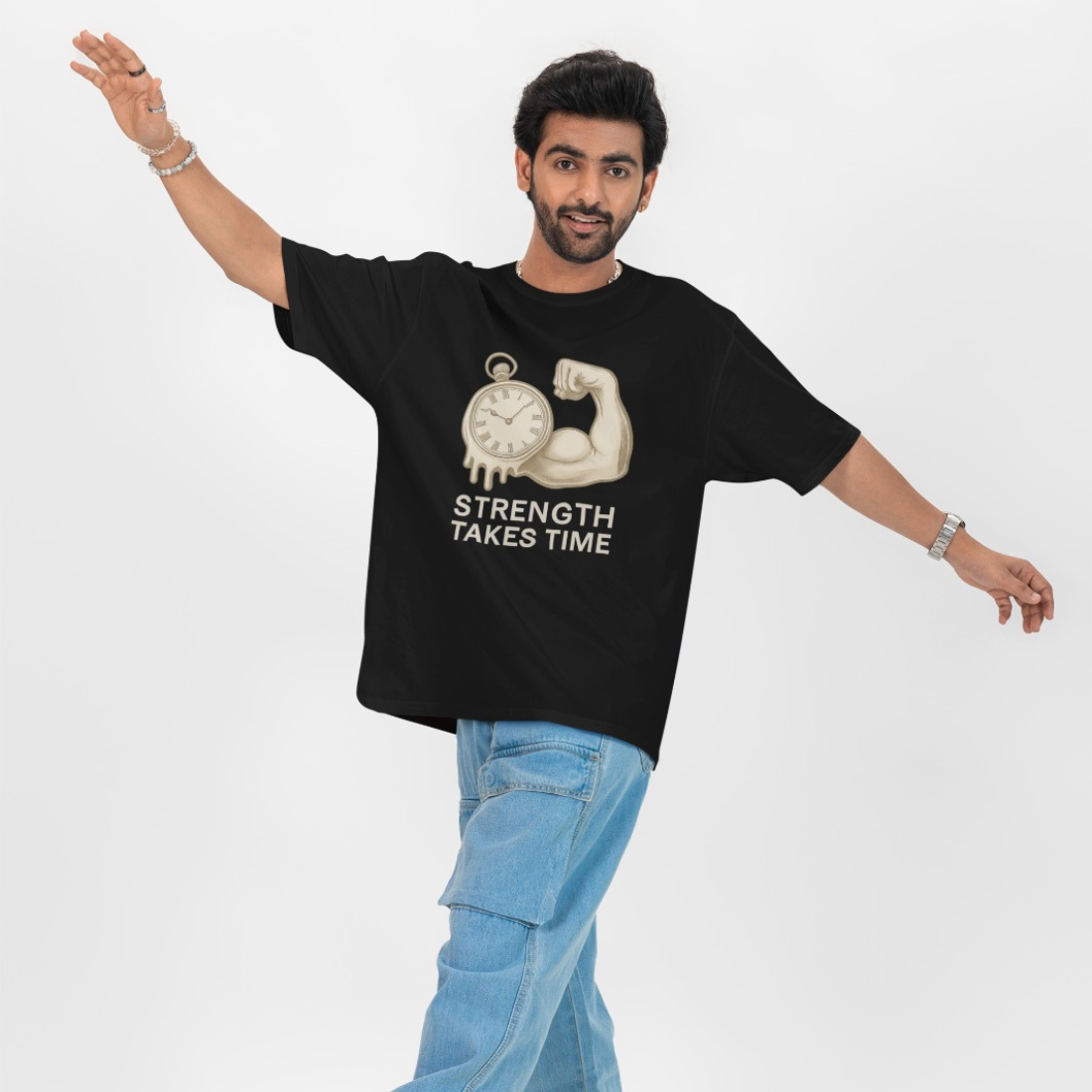 Strength Takes Time Unisex Oversized T-Shirt