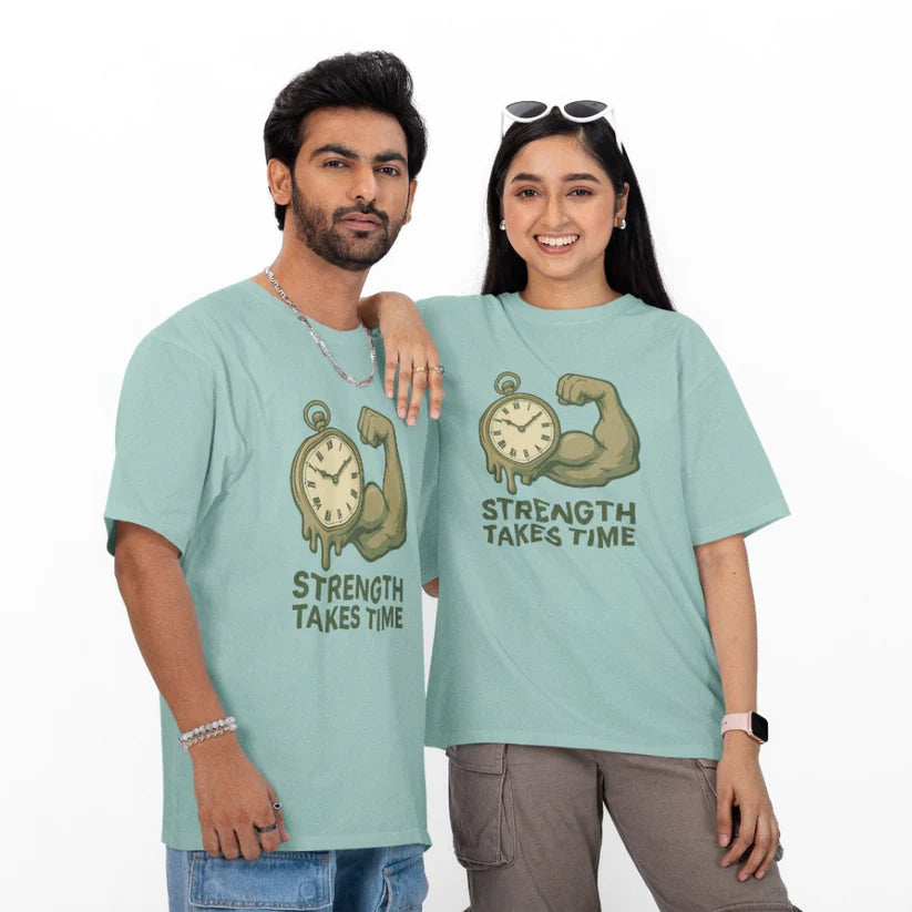 Strength Takes Time Unisex Oversized T-Shirt