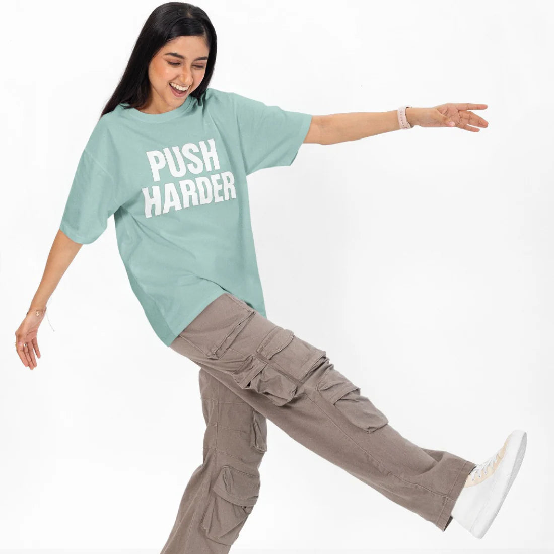 Push Harder Unisex Oversized T-Shirt