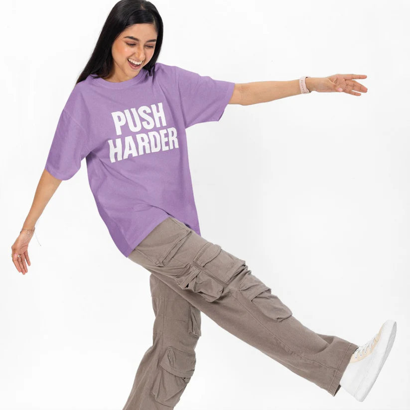 Push Harder Unisex Oversized T-Shirt