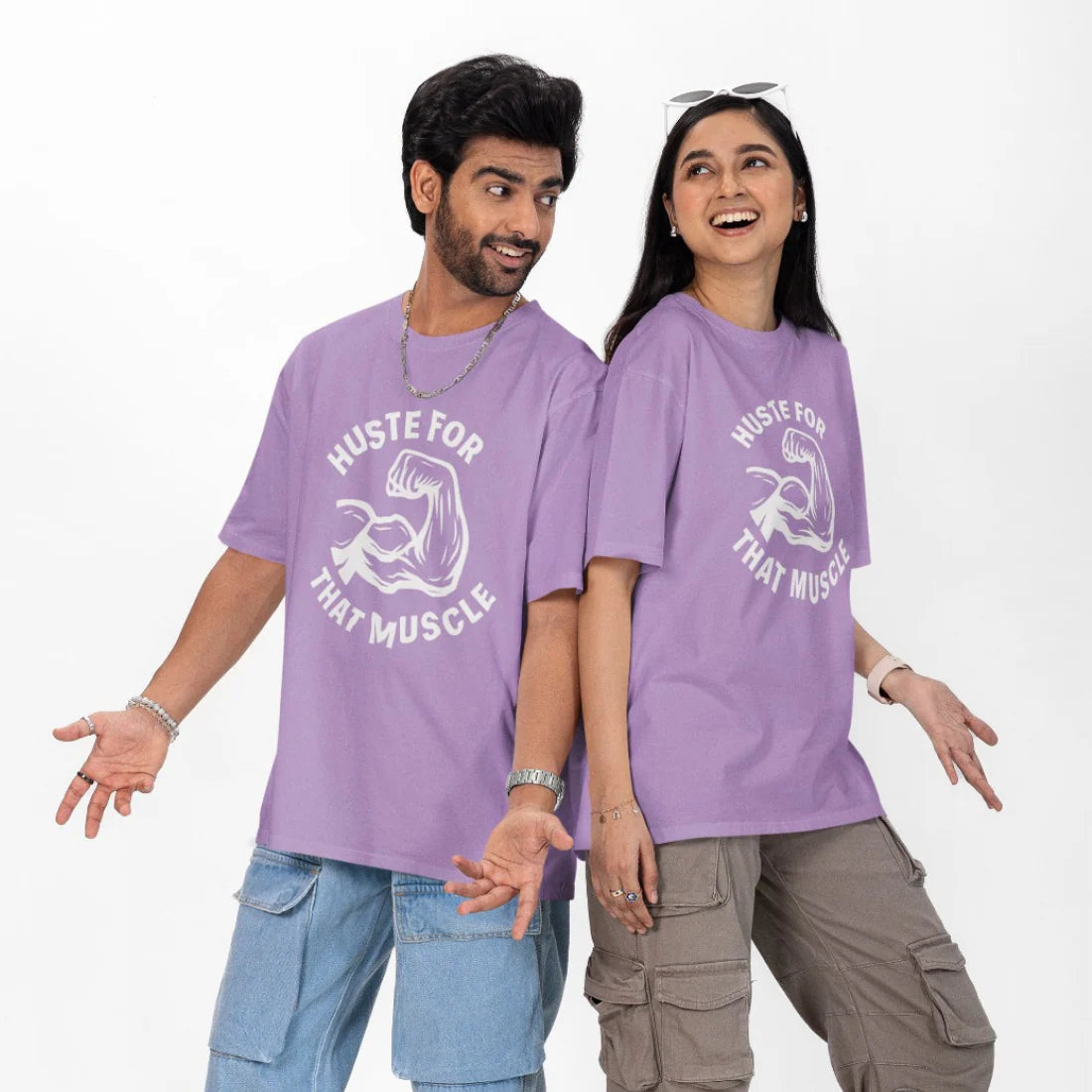 Hustle for That Muscle Unisex Oversized T-Shirt