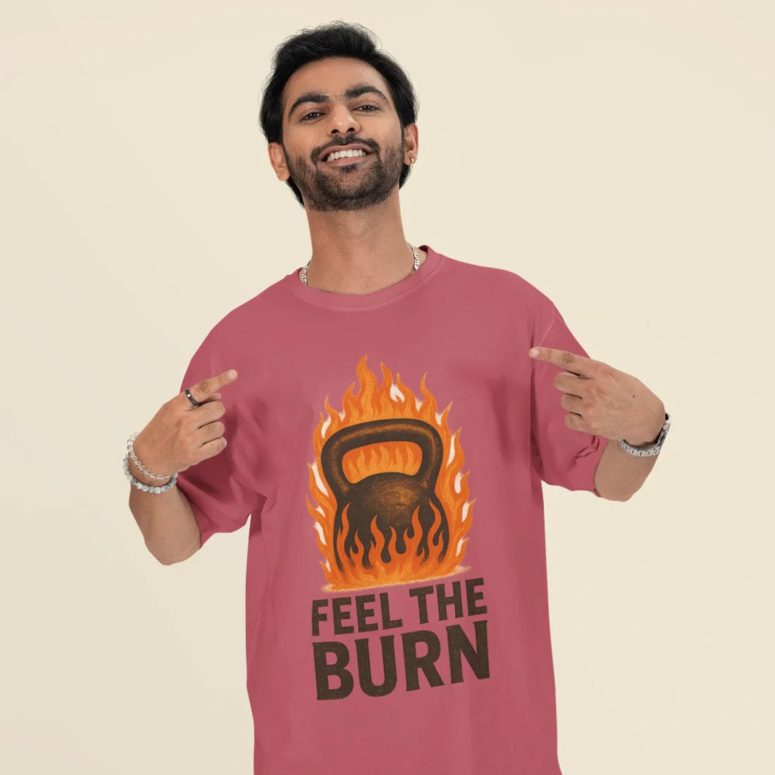 Feel the Burn Unisex Oversized T-Shirt