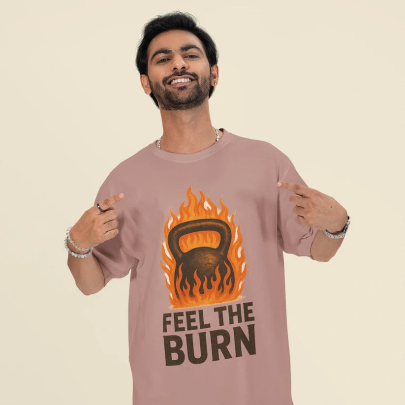 Feel the Burn Unisex Oversized T-Shirt