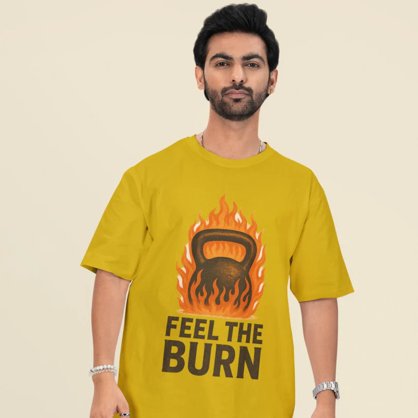 Feel the Burn Unisex Oversized T-Shirt