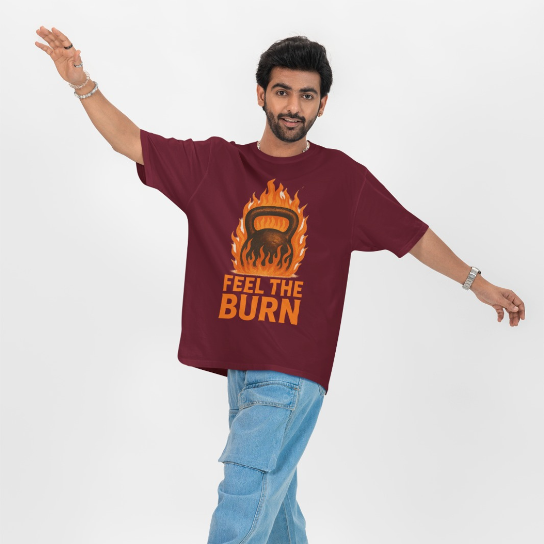 Feel the Burn Unisex Oversized T-Shirt