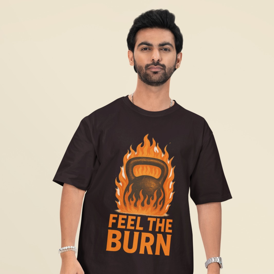 Feel the Burn Unisex Oversized T-Shirt
