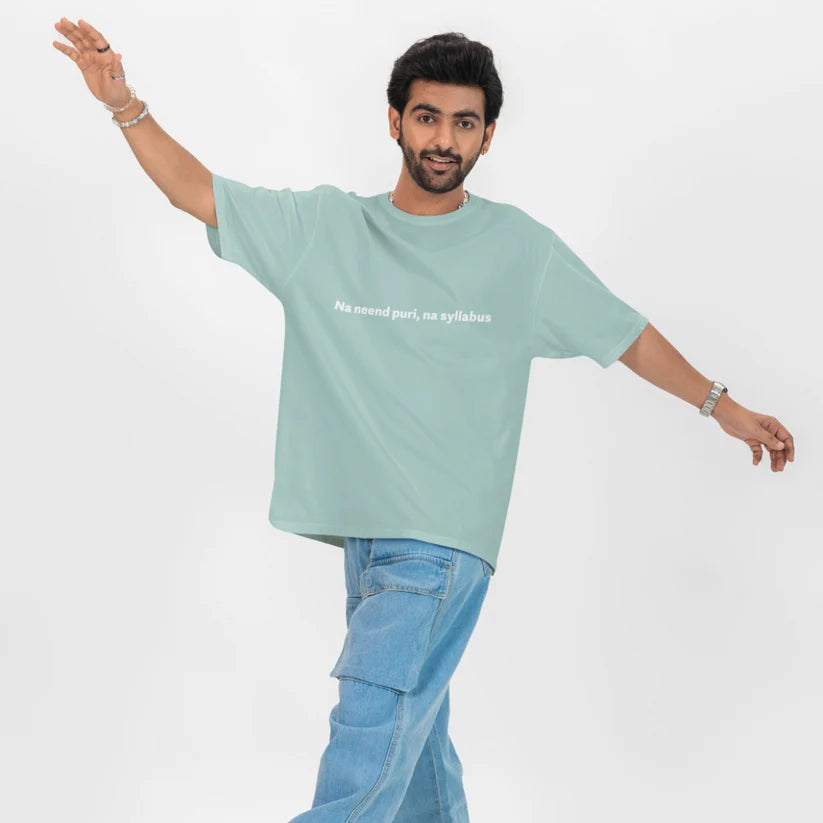 Na Nind Poori, Na Syllabus Unisex Oversized T-Shirt