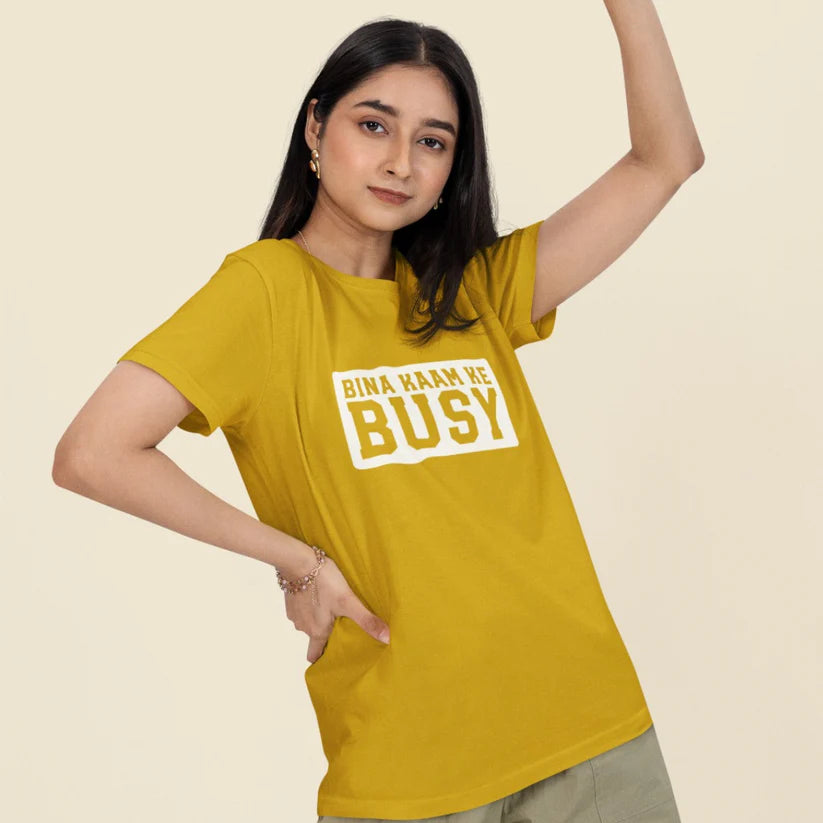 Bina Kaam Ke Busy Unisex Oversized T-Shirt