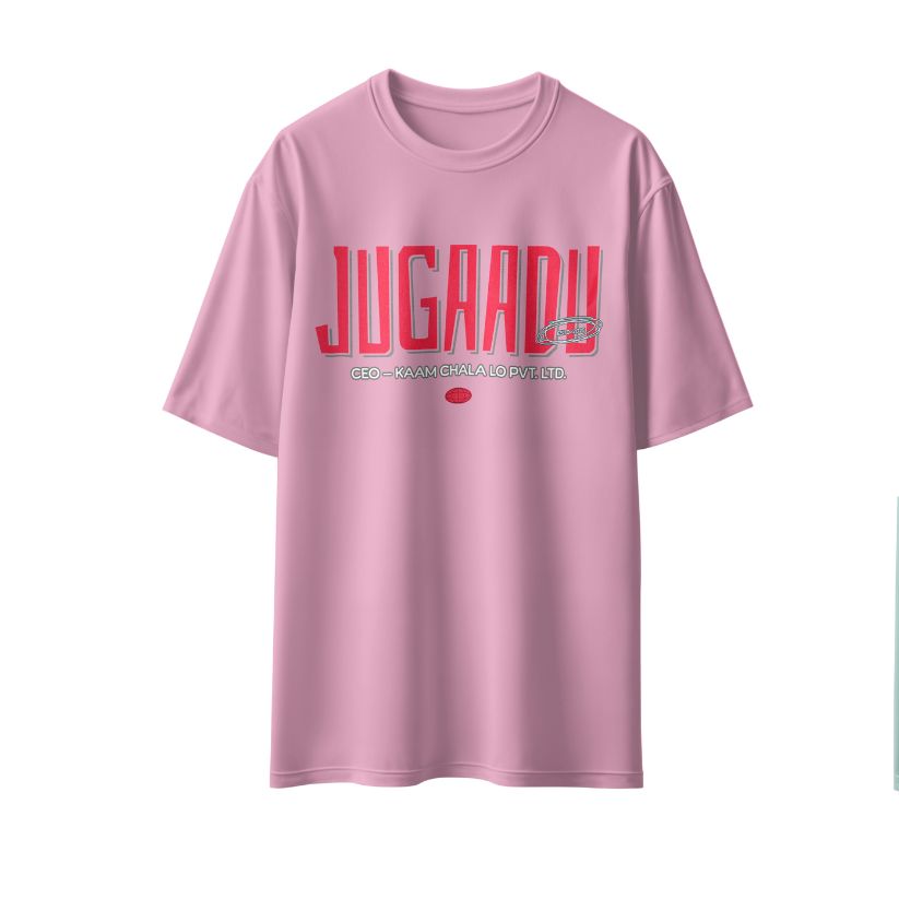 Jugaadu – CEO Kaam Chala Lo Pvt. Ltd." Unisex Oversized T-Shirt