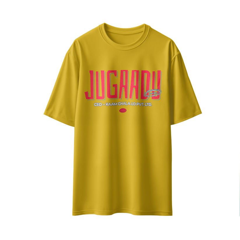 Jugaadu – CEO Kaam Chala Lo Pvt. Ltd." Unisex Oversized T-Shirt