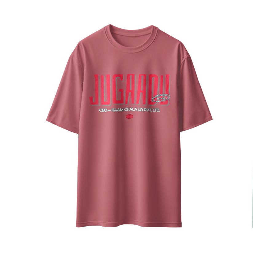 Jugaadu – CEO Kaam Chala Lo Pvt. Ltd." Unisex Oversized T-Shirt