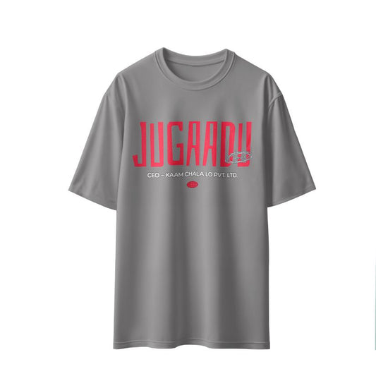 Jugaadu – CEO Kaam Chala Lo Pvt. Ltd." Unisex Oversized T-Shirt