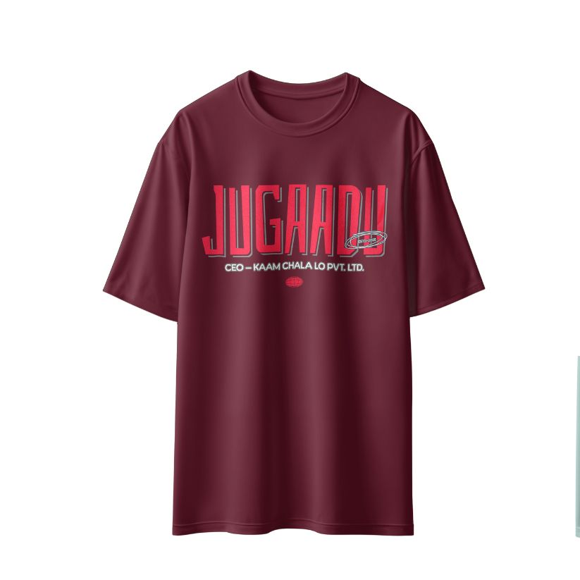 Jugaadu – CEO Kaam Chala Lo Pvt. Ltd." Unisex Oversized T-Shirt