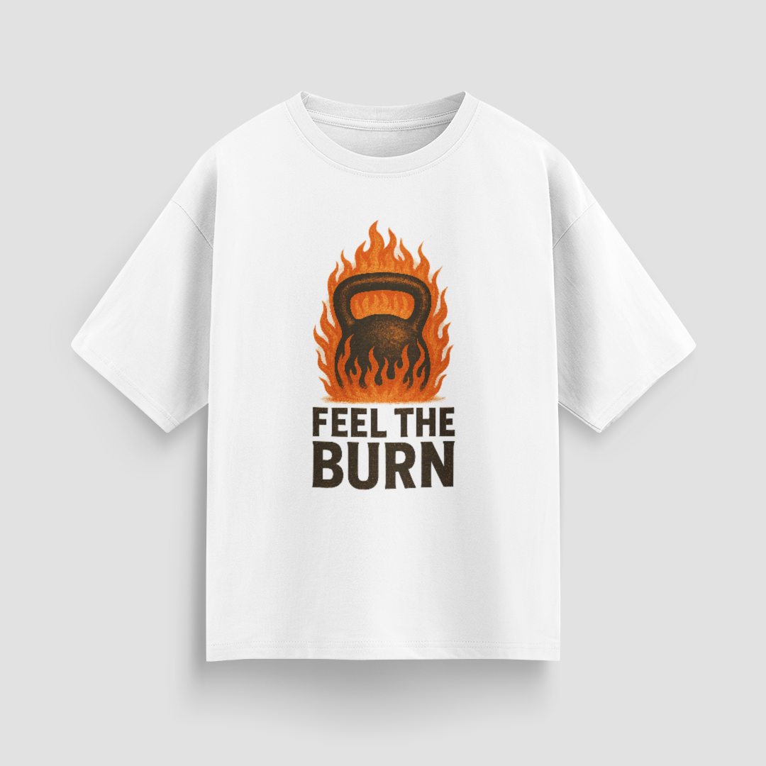 Feel the Burn Unisex Oversized T-Shirt