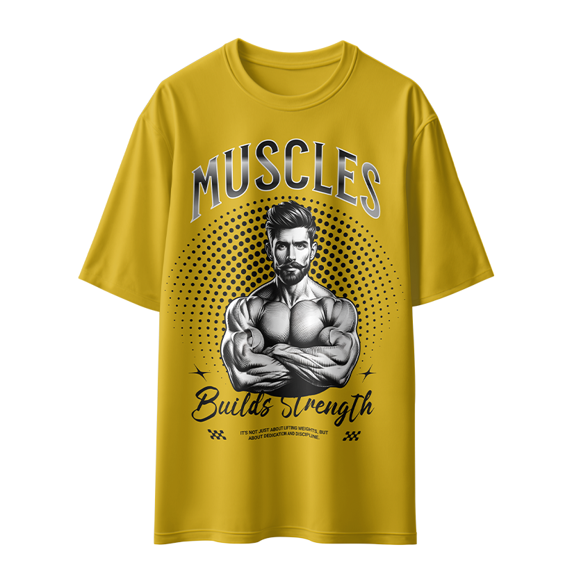Muscles Build Strength Unisex Oversized T-Shirt