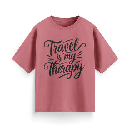 Travel is My Therapy Unisex Oversized T-Shirt