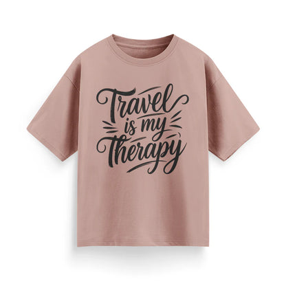 Travel is My Therapy Unisex Oversized T-Shirt