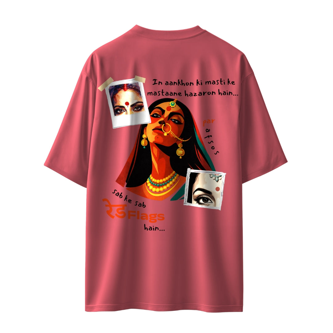 Sab Ke Sab Red Flags Hain Unisex Oversized T-Shirt