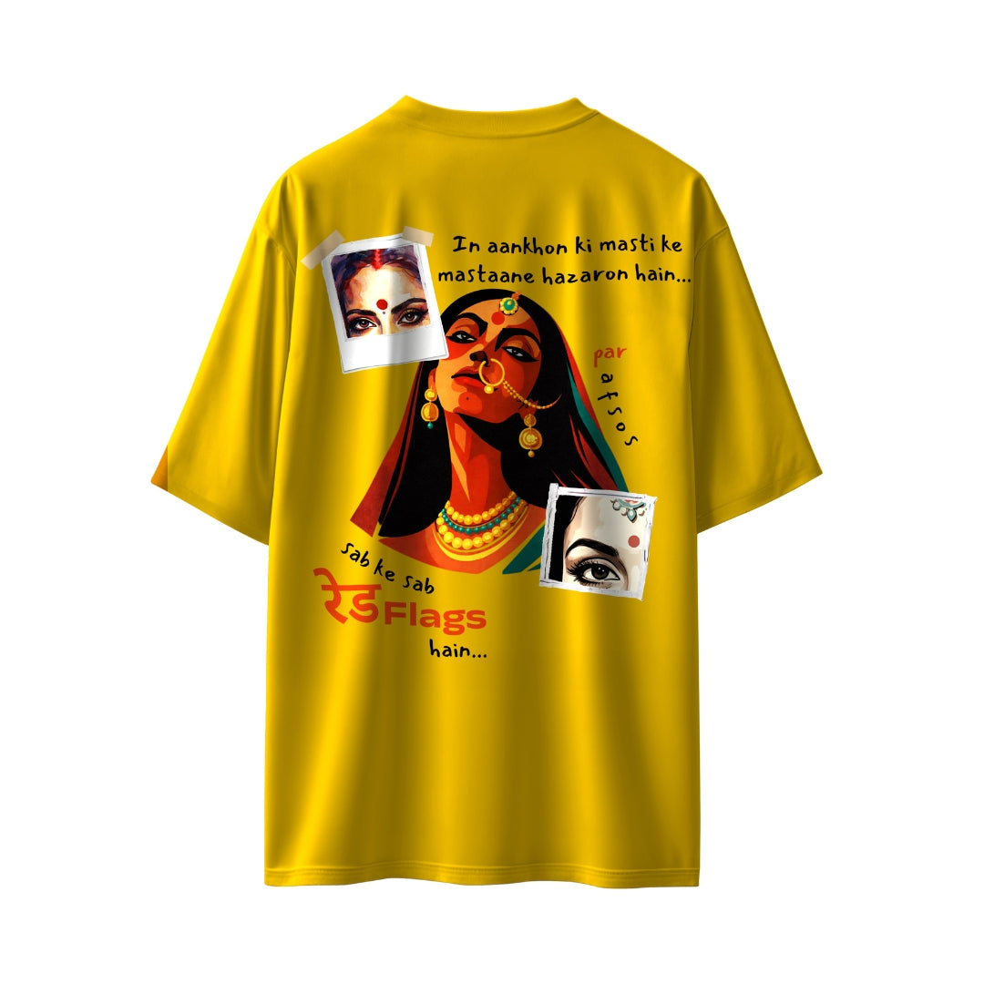 Sab Ke Sab Red Flags Hain Unisex Oversized T-Shirt