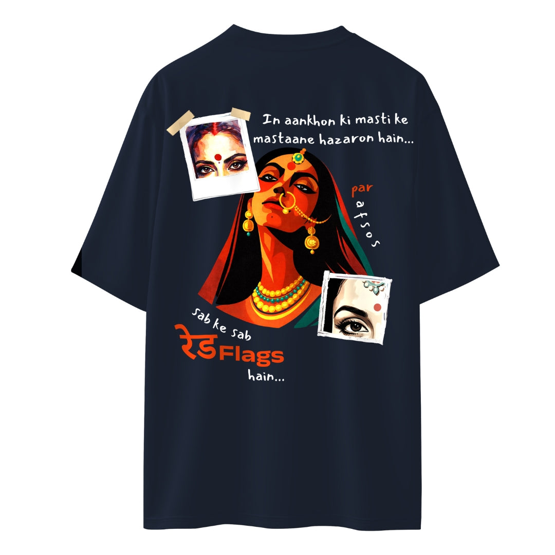 Sab Ke Sab Red Flags Hain Unisex Oversized T-Shirt