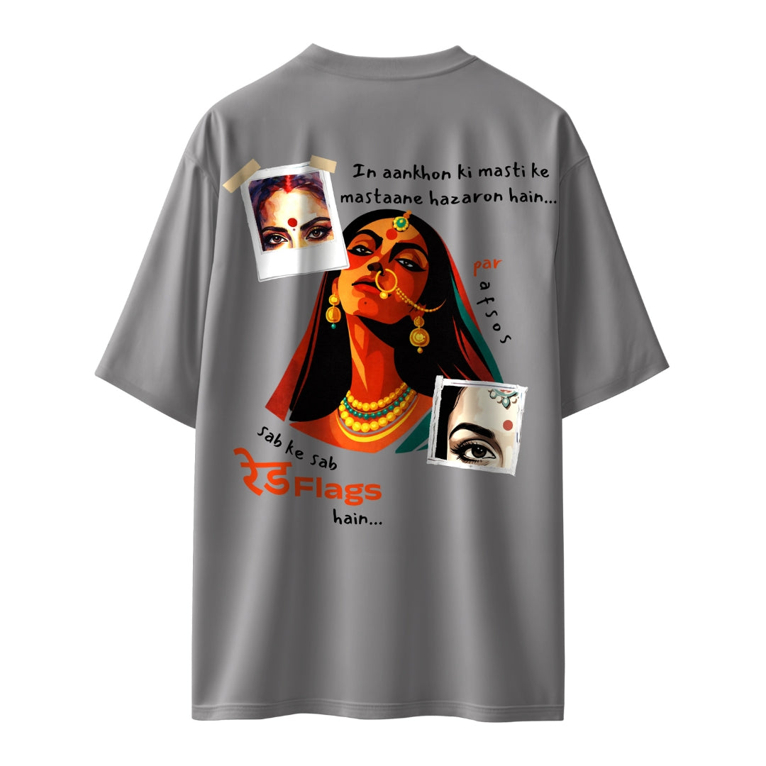 Sab Ke Sab Red Flags Hain Unisex Oversized T-Shirt