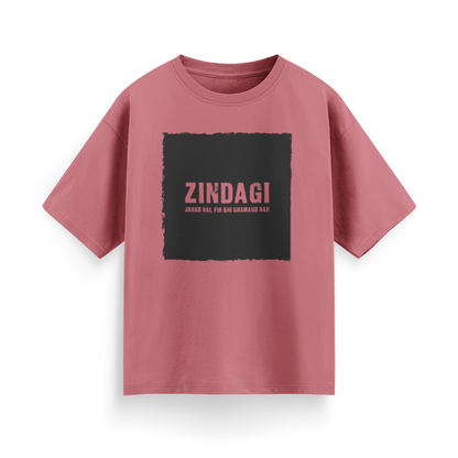 Zindagi Jhand Hai, Fir Bhi Ghamand Hai Unisex Oversized T-Shirt