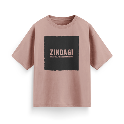 Zindagi Jhand Hai, Fir Bhi Ghamand Hai Unisex Oversized T-Shirt