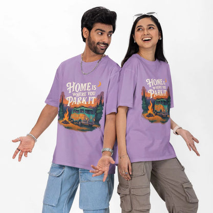 Home is Where You Park It Unisex Oversized T-Shirt