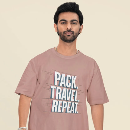 Pack, Travel, Repeat Unisex Oversized T-Shirt