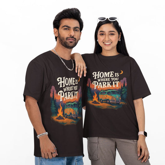 Home is Where You Park It Unisex Oversized T-Shirt