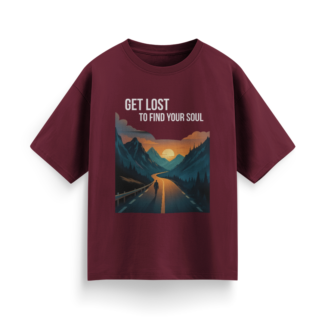Get Lost to Find Your Soul Unisex Oversized  T-Shirt