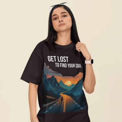 Get Lost to Find Your Soul Unisex Oversized  T-Shirt