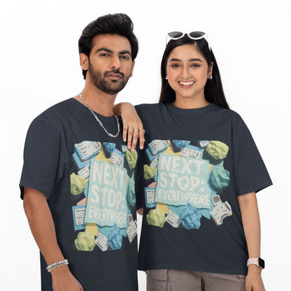 Next Stop: Everywhere Unisex Oversized T-Shirt