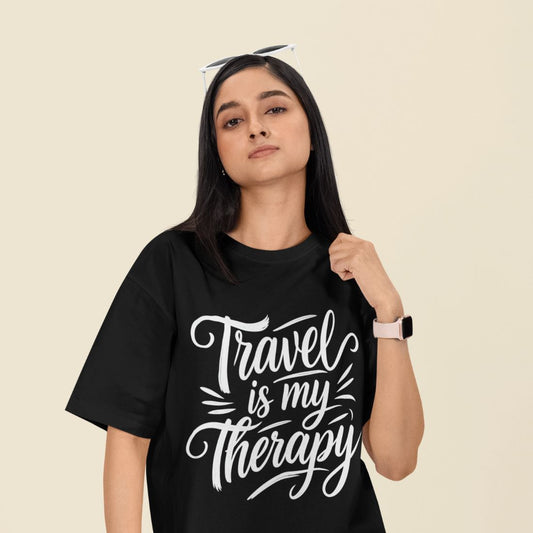Travel is My Therapy Unisex Oversized T-Shirt