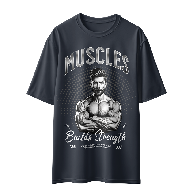 Muscles Build Strength Unisex Oversized T-Shirt