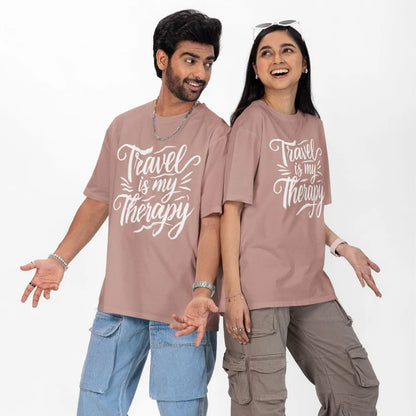 Travel is My Therapy Unisex Oversized T-Shirt