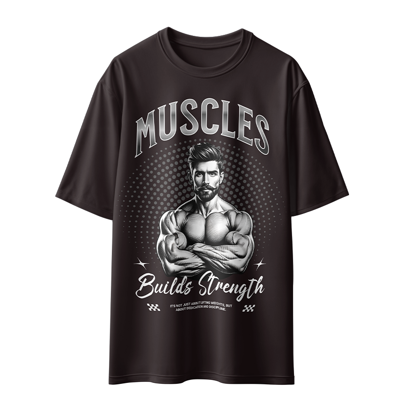 Muscles Build Strength Unisex Oversized T-Shirt