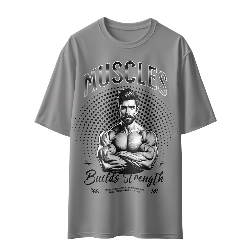 Muscles Build Strength Unisex Oversized T-Shirt
